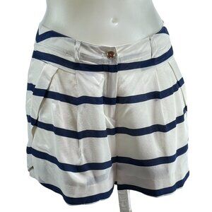 ANNIE GRIFFIN  Women's Shorts Silk Blue White Striped Pockets Lined Size 6